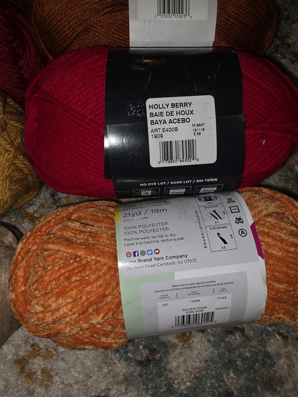 Fall Yarn Bundle 10 Skeins Lion Brand Wool Merino Heartland Hue + Me - Picture 8 of 9